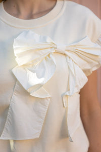 Sweet Bow Ruffled Top