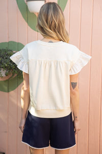 Sweet Bow Ruffled Top