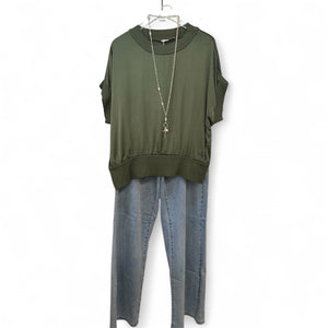 Ribbed Trim Top