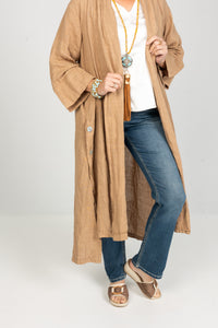 Cocoa Linen Duster