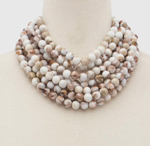 Chunky Bead Magnetic Collar Necklace